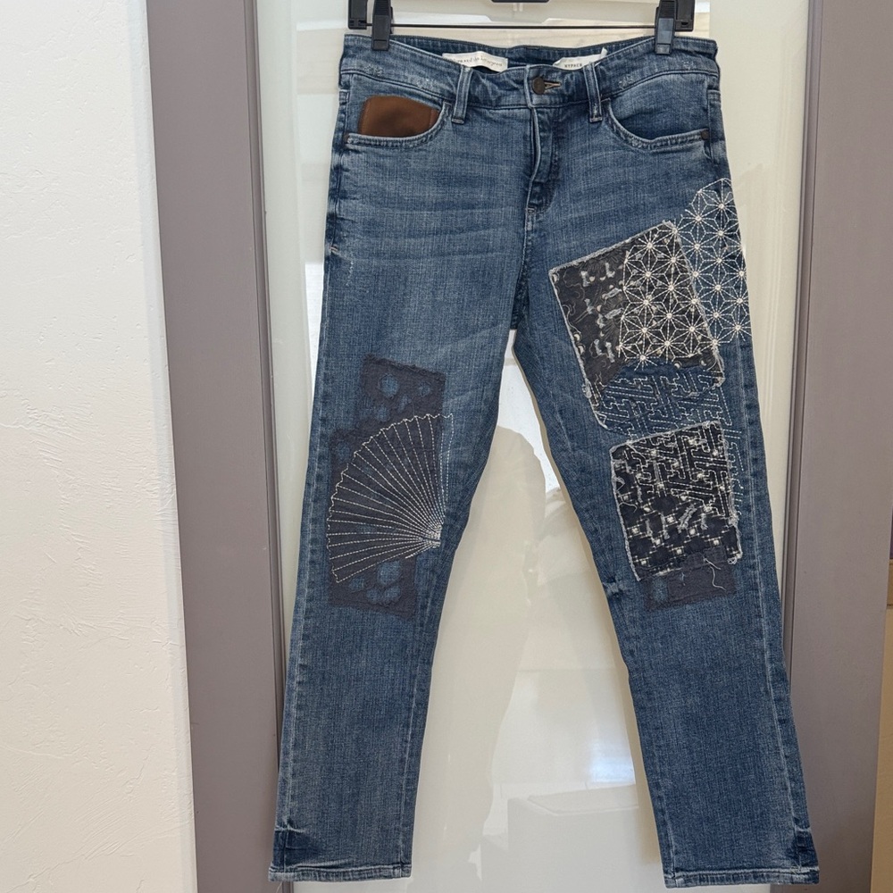 Pilcro Hyphen Mid-Rise Boyfriend Jeans - Size 28